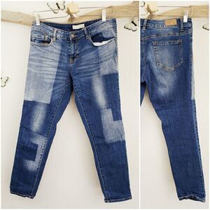 BP color blocked ankle skinnies